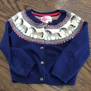 Unicorn Mini Boden cardigan 3-4Y